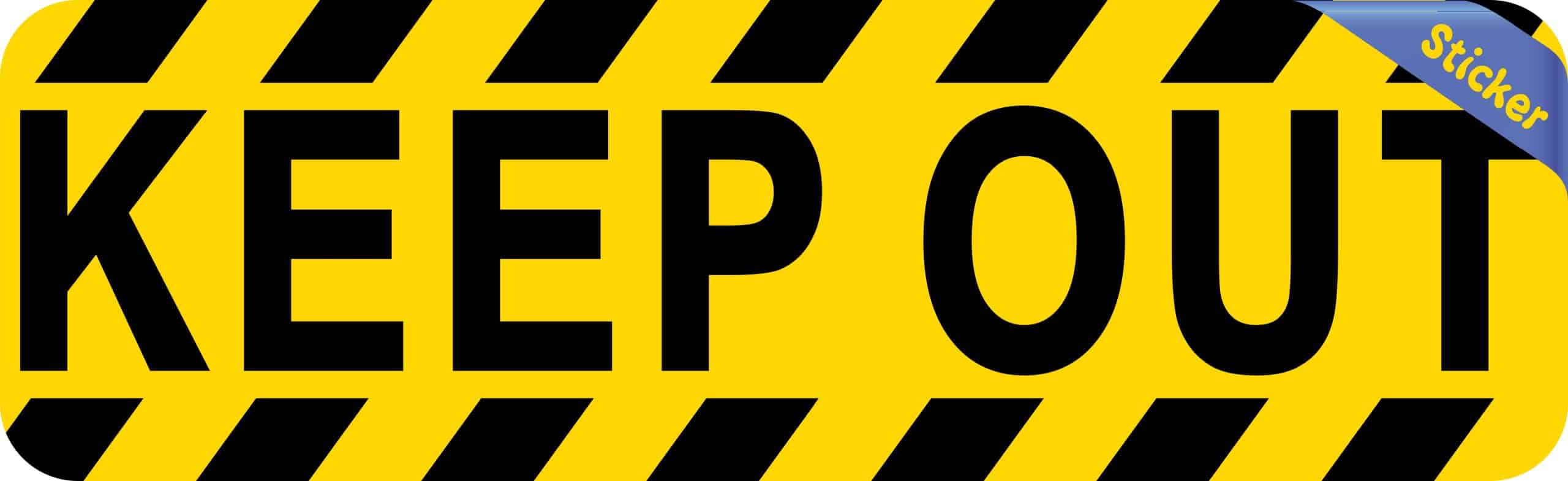 10in x 3in Keep Out Sticker - Image 2