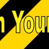 Yellow Watch Your Step Sticker