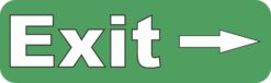 Green Right Arrow Exit Magnet