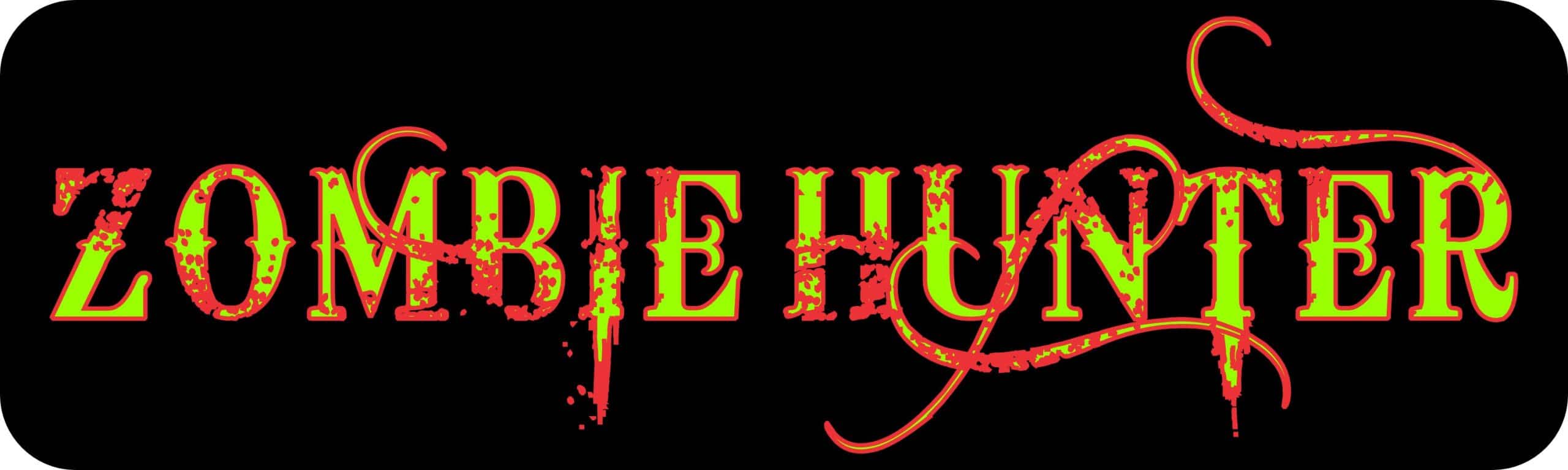 10in x 3in Zombie Hunter Vinyl Bumper magnet magnetic magnets
