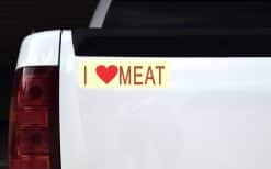 10in x 3in I love Meat Funny Bumper Sticker Decal Window Car Stickers Vinyl Decals