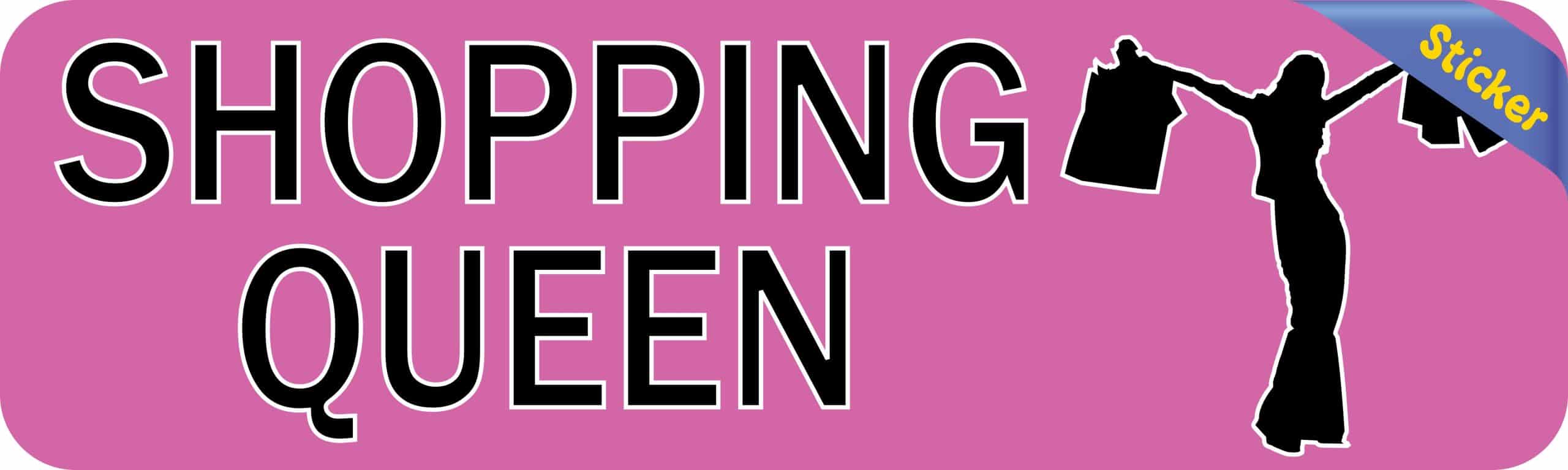 10in x 3in Shopping Queen Bumper Stickers Vinyl Decals Sticker D - Image 2