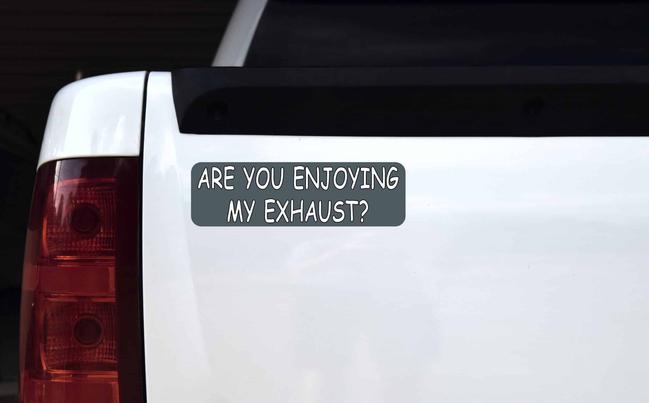10in x 3in Are You Enjoying My Exhaust Magnet - Image 3