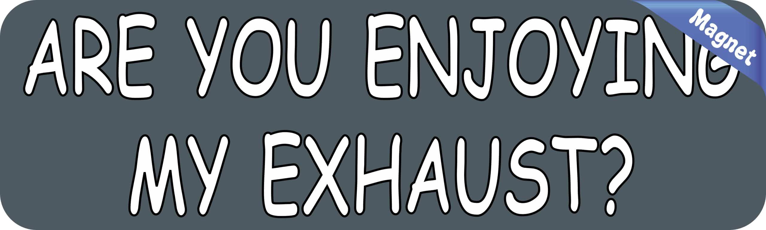 10in x 3in Are You Enjoying My Exhaust Magnet - Image 2
