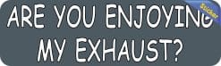 Alternative view of 10in x 3in Are You Enjoying My Exhaust Bumper Sticker