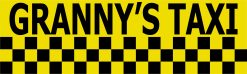 10in x 3in Granny's Taxi Bumper Sticker