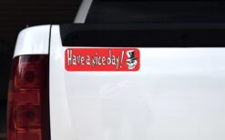 Skull Have a Nice Day Vinyl Sticker