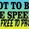 I'm Not to Blame for the Speed Limit Bumper Sticker