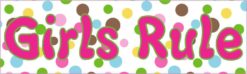 Girls Rule Bumper Sticker