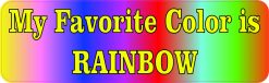 My Favorite Color Is Rainbow Vinyl Sticker