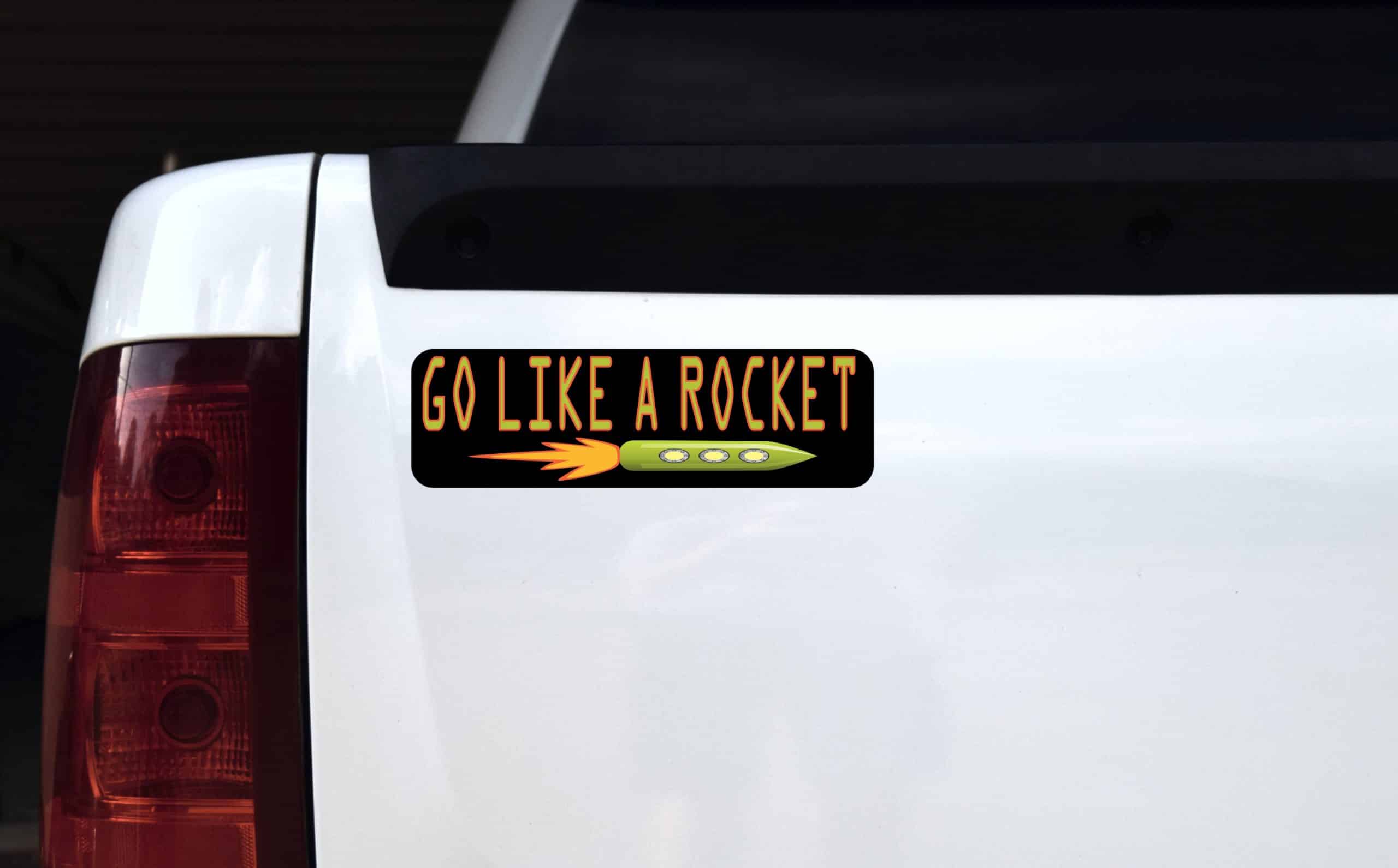 10in x 3in Go Like a Rocket Magnet - Image 3