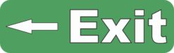 Green Left Arrow Exit Magnet