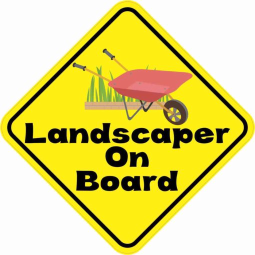 Landscaper On Board Sticker