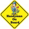 Handyman On Board Sticker