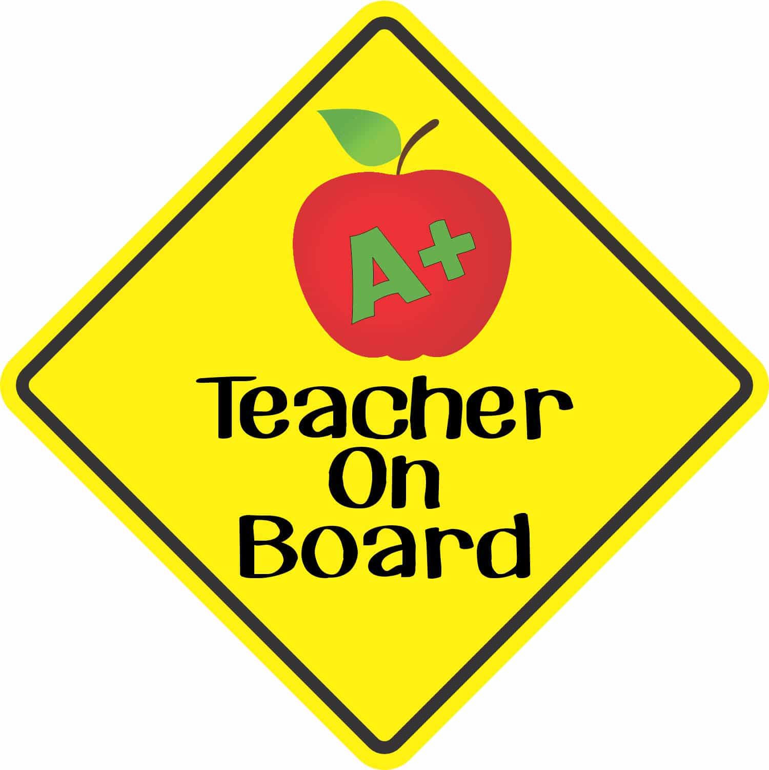 5in x 5in Teacher On Board Sticker