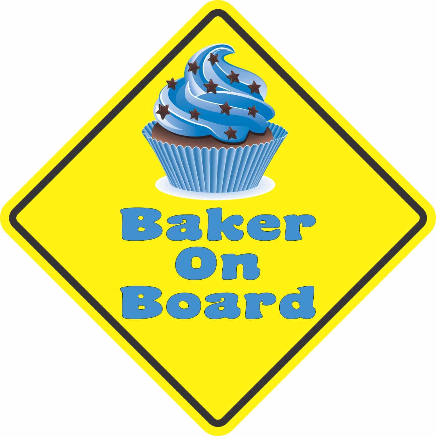 5in x 5in Baker On Board Magnet