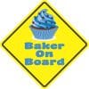 5in x 5in Baker On Board Sticker