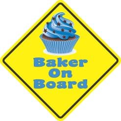 5in x 5in Baker On Board Sticker