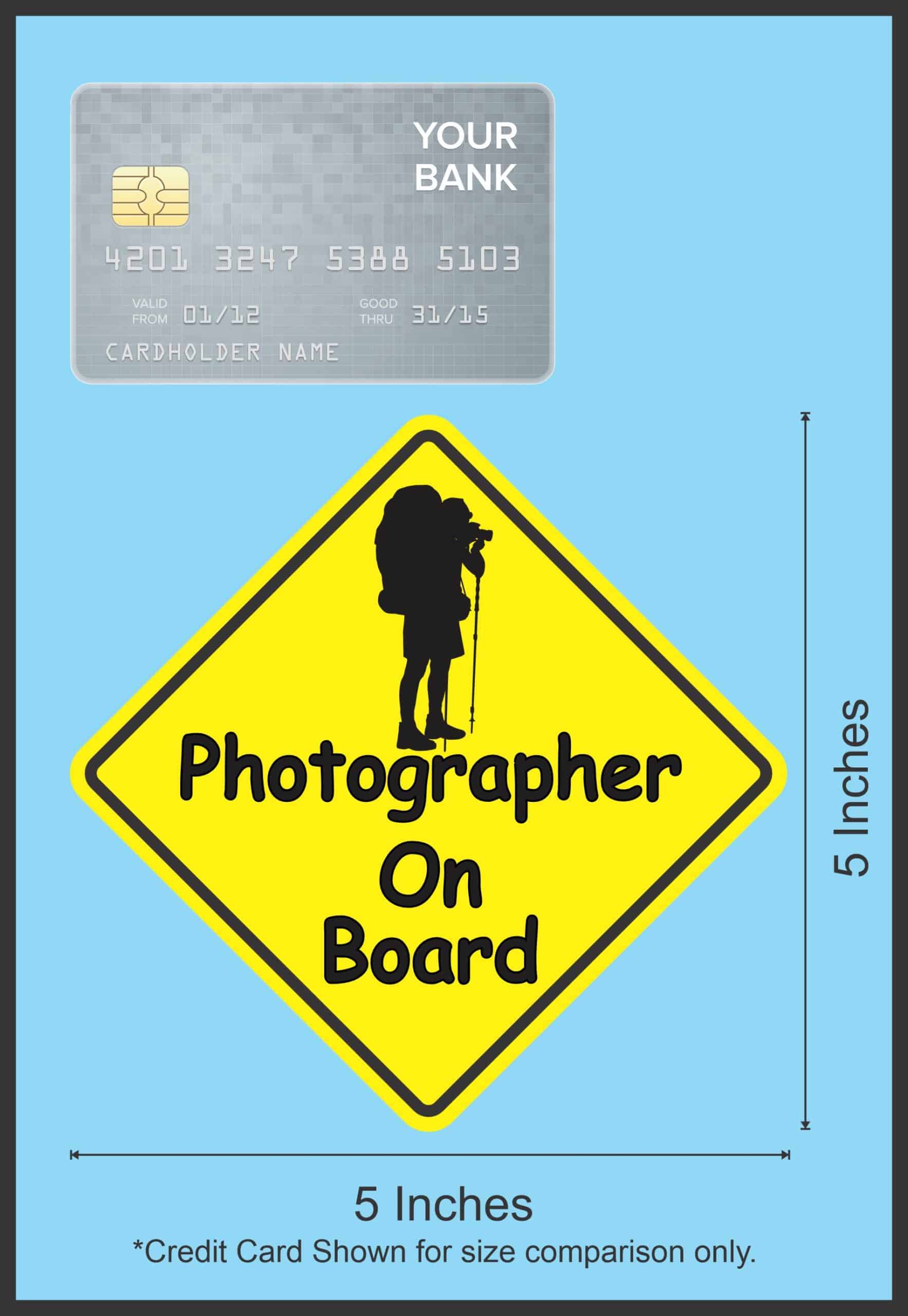 5in x 5in Photographer On Board Magnet - Image 4