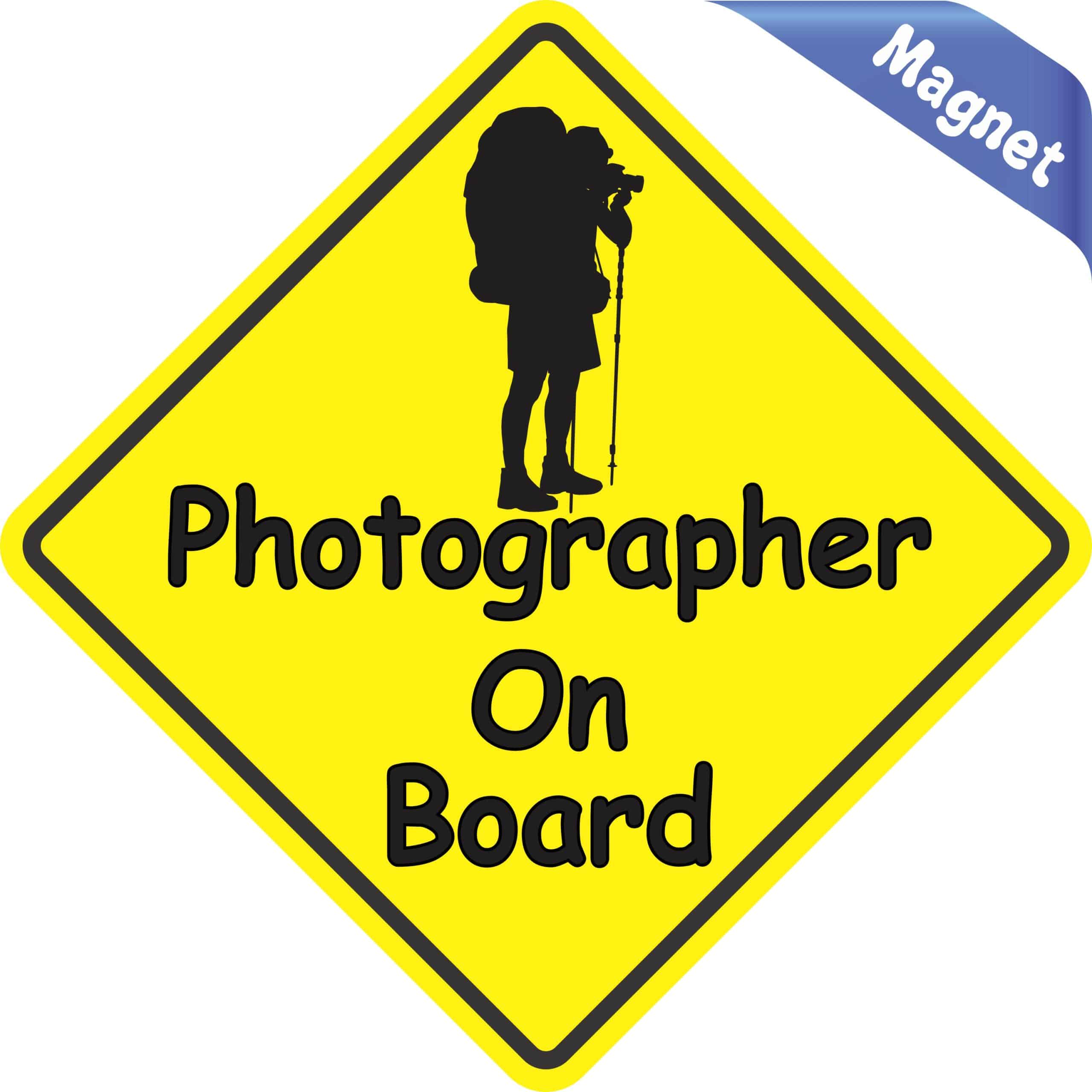 5in x 5in Photographer On Board Magnet - Image 3