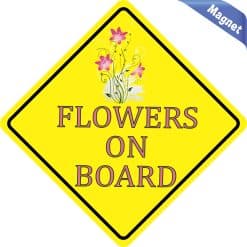 Alternative view of 6in x 6in Flowers On Board Magnet
