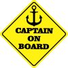 6in x 6in Captain on Board Magnet