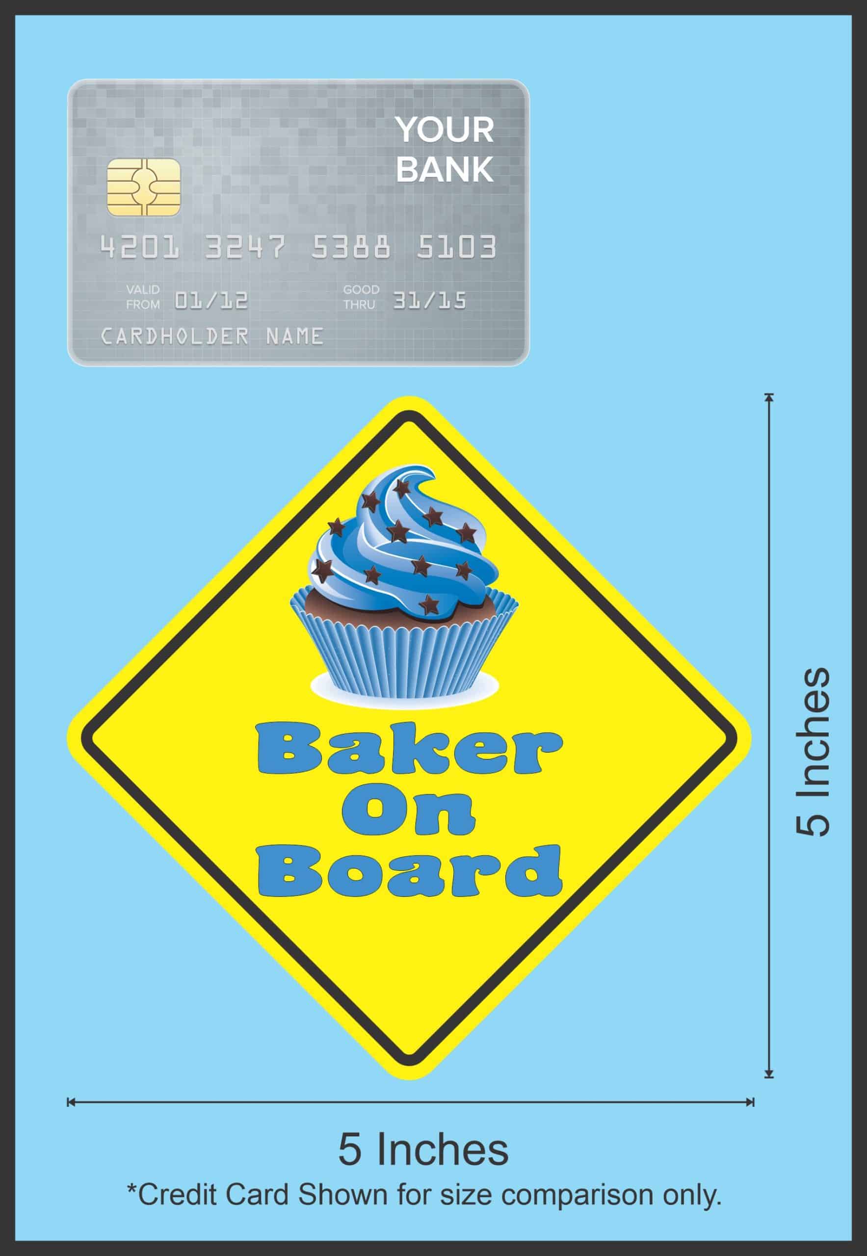 5in x 5in Baker On Board Magnet - Image 4