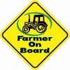 Farmer On Board Sticker