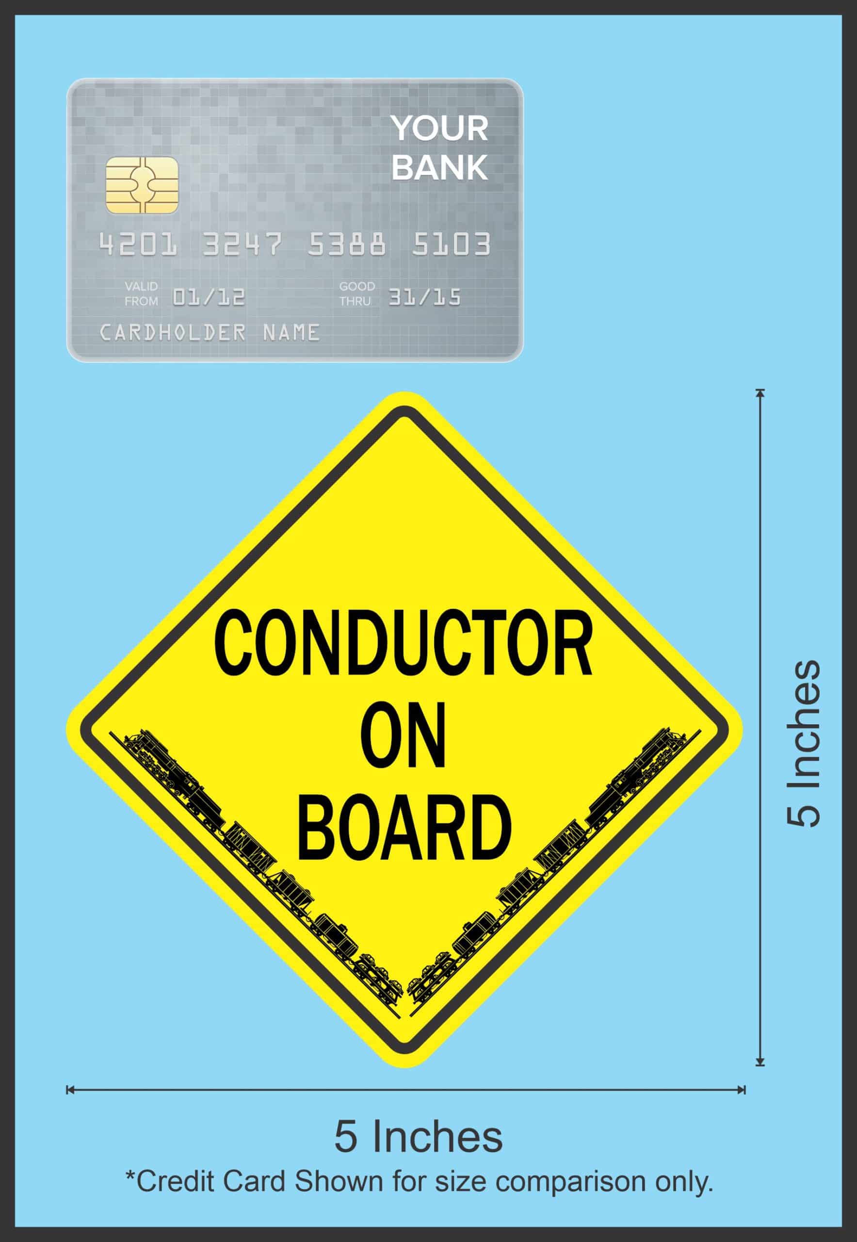 StickerTalk Train Conductor On Board Magnet, 5 inches by 5 inche - Image 4