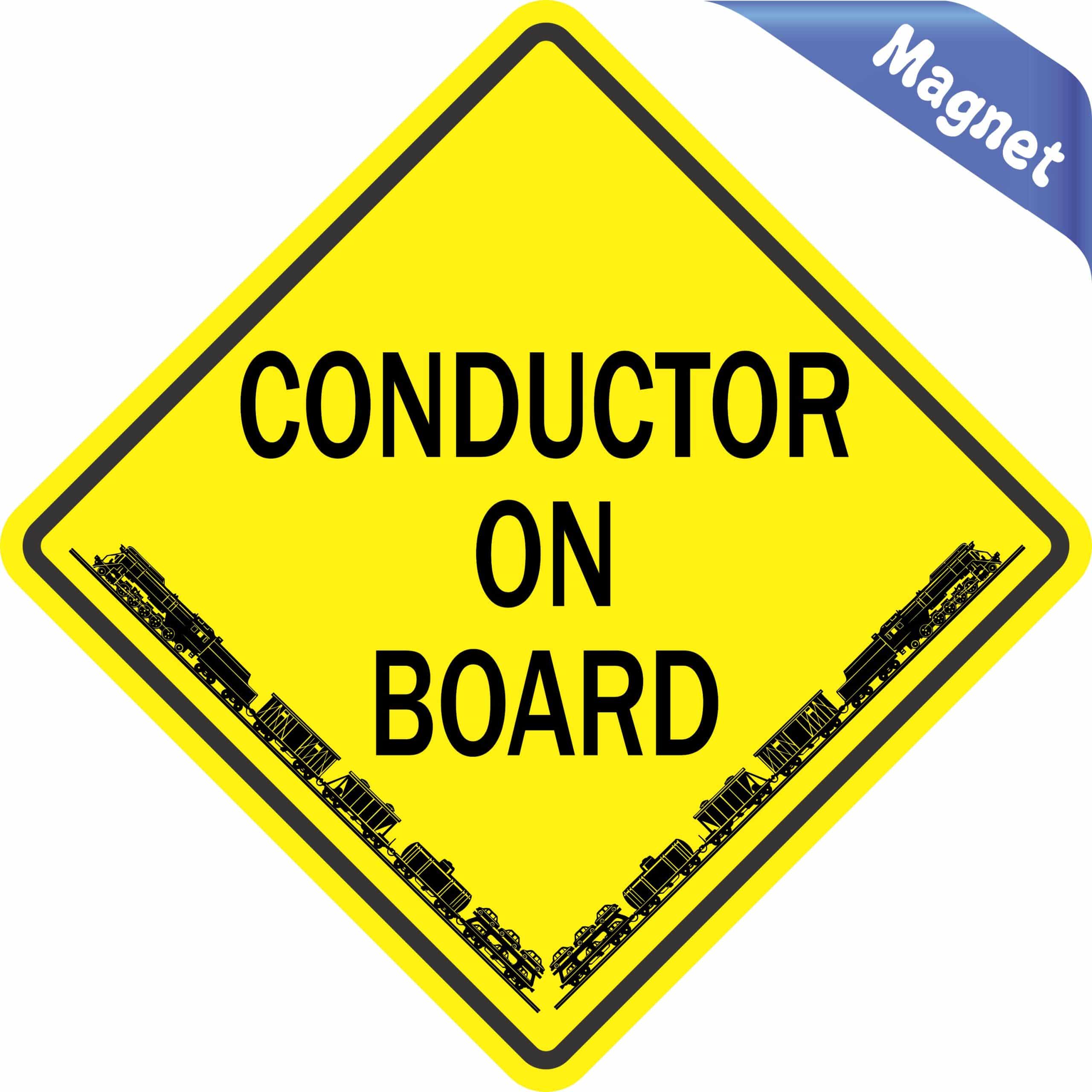 StickerTalk Train Conductor On Board Magnet, 5 inches by 5 inche - Image 2