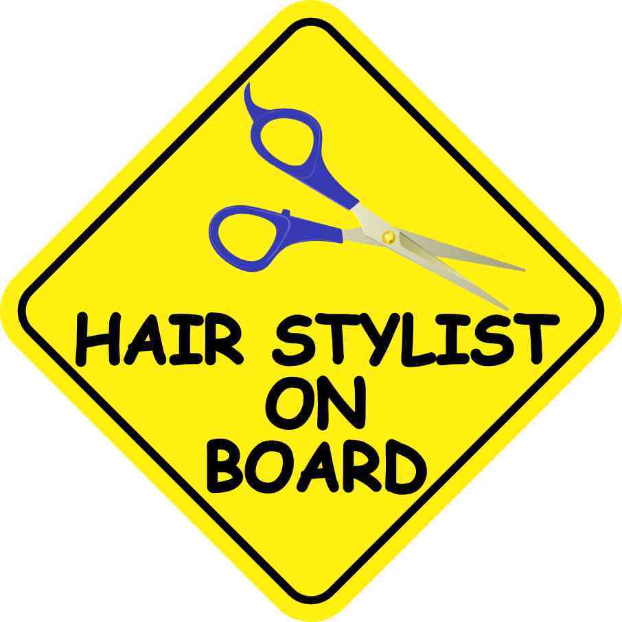 Hair Stylist On Board Sticker