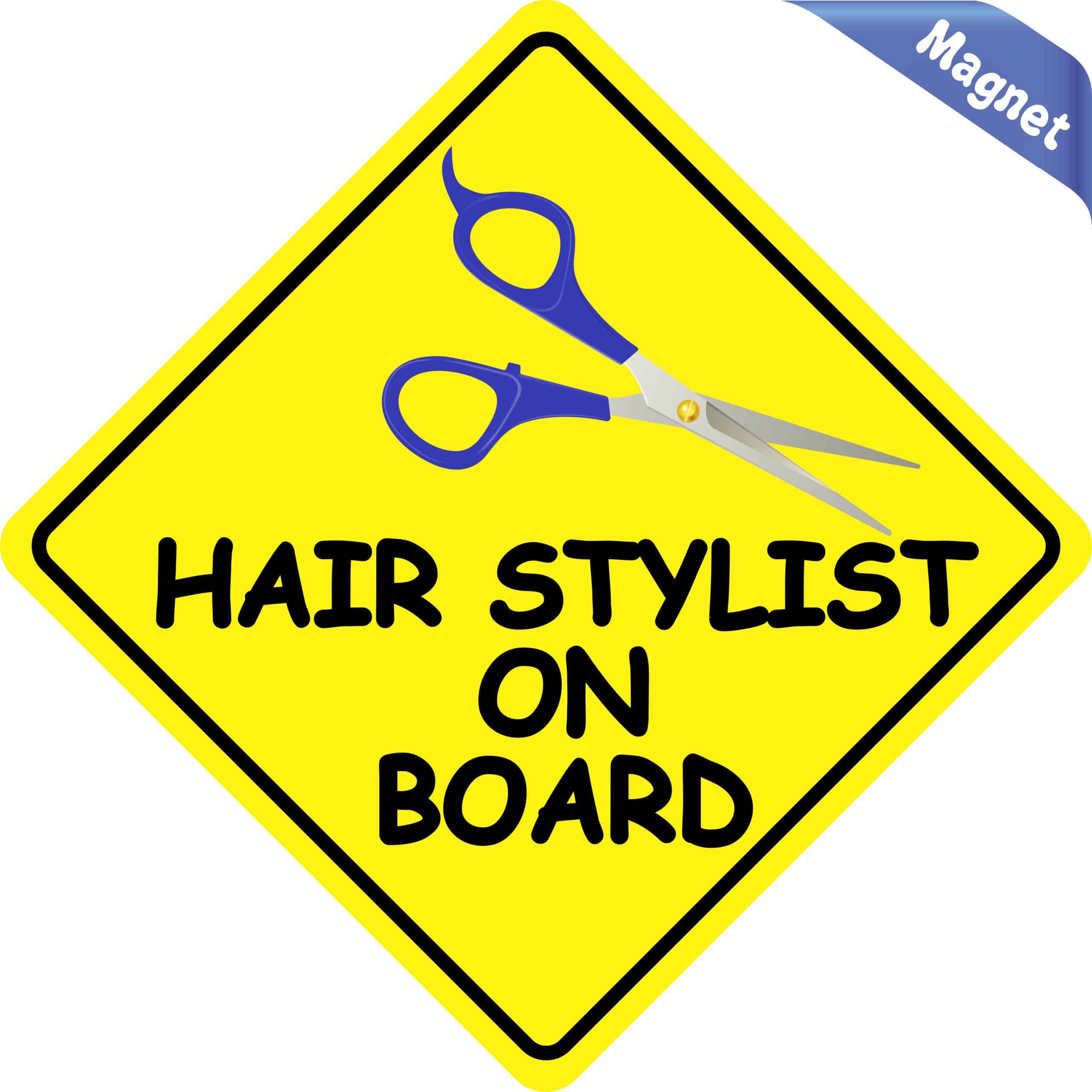 6in x 6in Hair Stylist on Board Magnet - Image 2