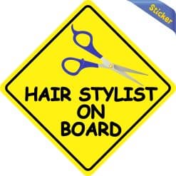 Alternative view of 6in x 6in Hair Stylist On Board Sticker
