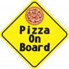 Pizza On Board Sticker
