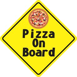 6in x 6in Pizza On Board Magnet