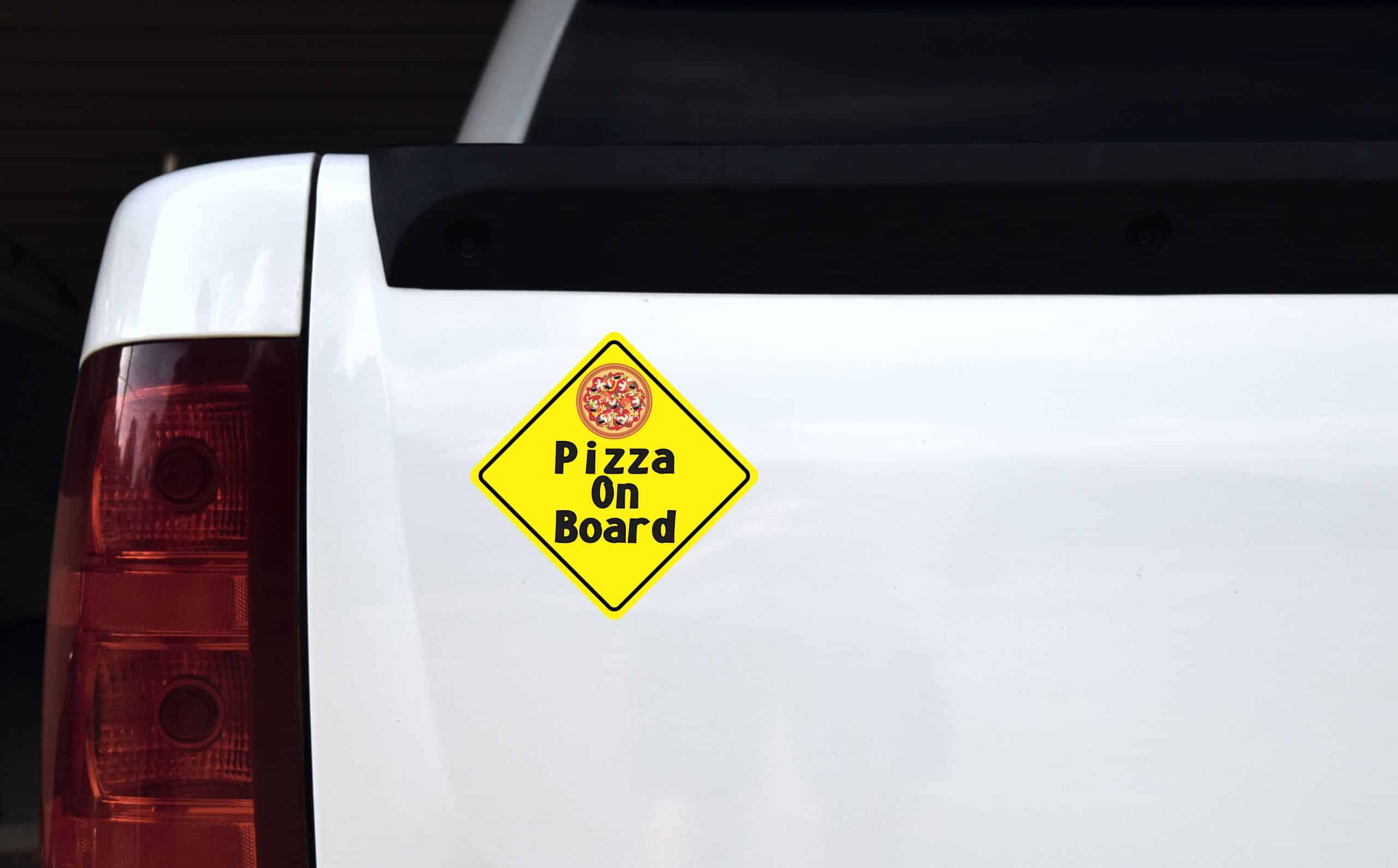 6in x 6in Pizza On Board Magnet - Image 3