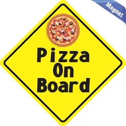 Alternative view of 6in x 6in Pizza On Board Magnet