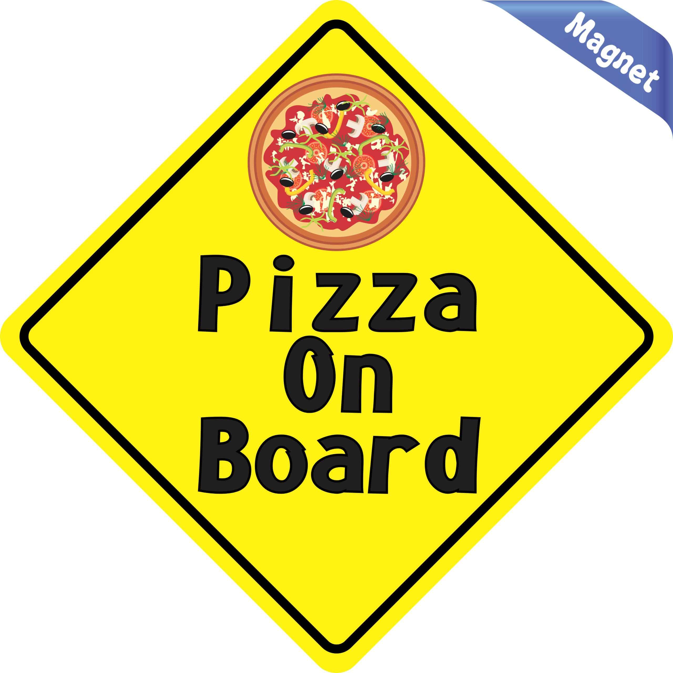 6in x 6in Pizza On Board Magnet - Image 2
