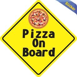 Alternative view of 6in x 6in Pizza On Board Sticker