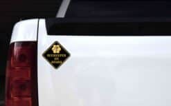 5in x 5in Beekeeper on Board Sticker