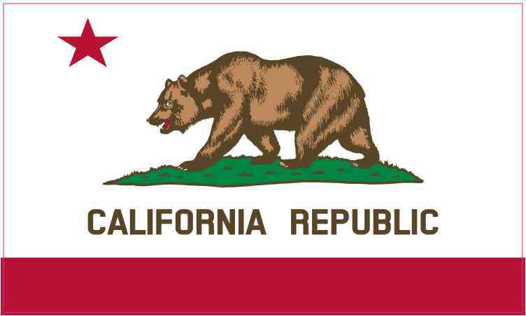 5in x 3in California State Flag Vinyl Bumper Sticker Decal Window Stickers Decals