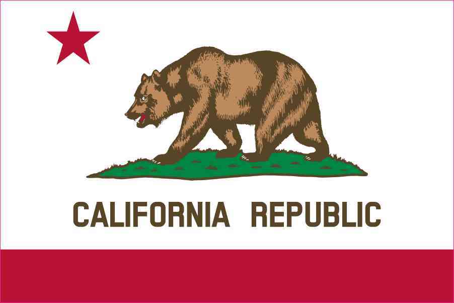 6in x 4in California State Flag Bumper magnet Vinyl magnetic magnets