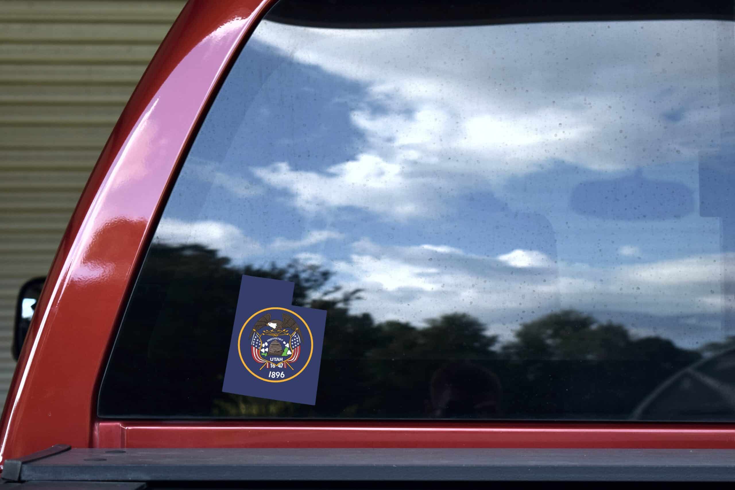 StickerTalk Die Cut Utah Flag Vinyl Sticker, 4.5 inches x 3.5 inches