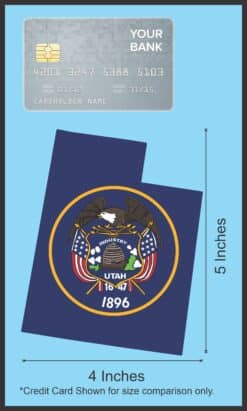 StickerTalk Die Cut Utah Flag Vinyl Sticker, 4.5 inches x 3.5 inches