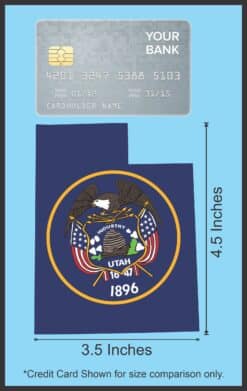 StickerTalk Die Cut Utah Flag Vinyl Sticker, 4.5 inches x 3.5 inches