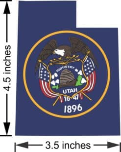 StickerTalk Die Cut Utah Flag Vinyl Sticker, 4.5 inches x 3.5 inches