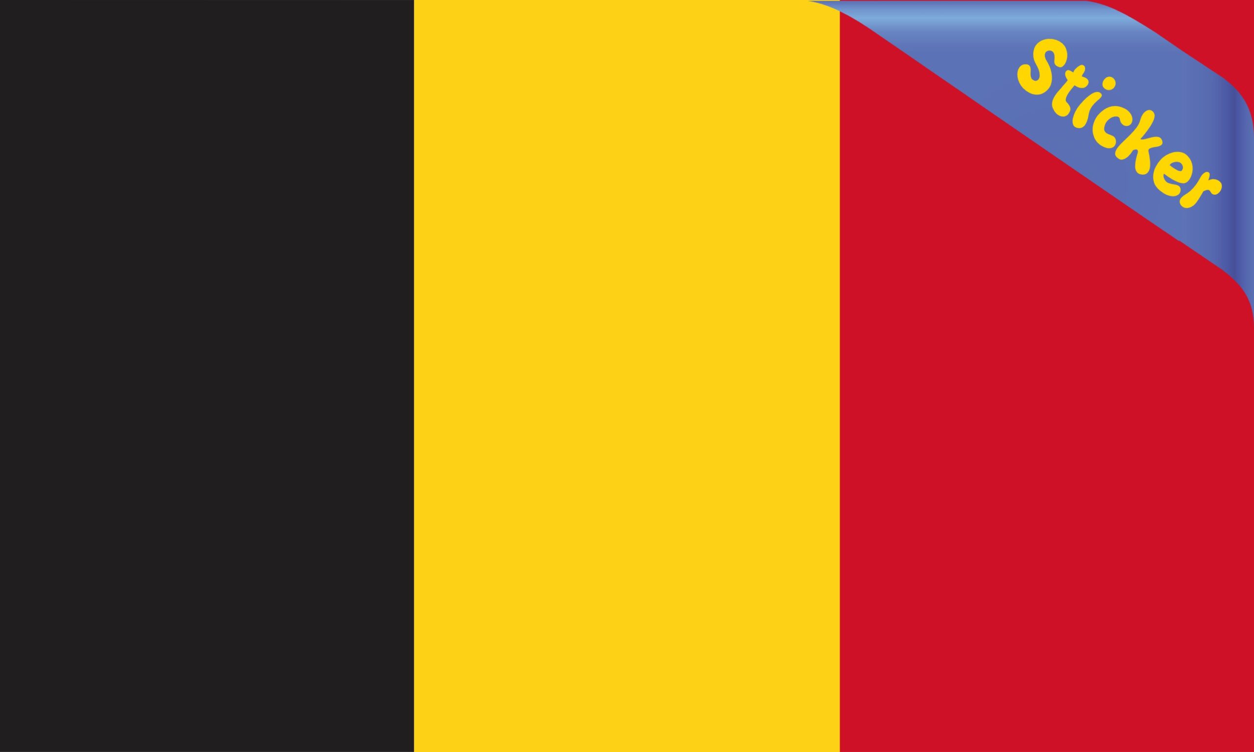 5in x3in Belgium Country Flag Bumper Sticker Vinyl Decal Car Stickers Decals