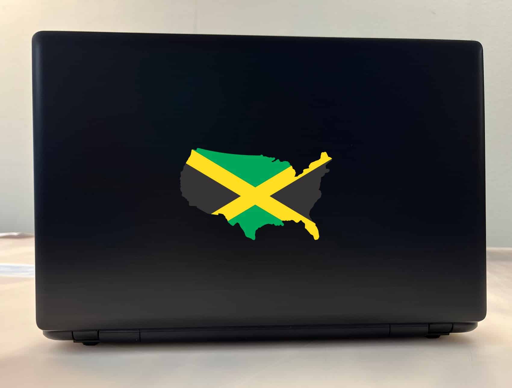 5in x 3in Die Cut USA Jamaica Flag Sticker - Image 4