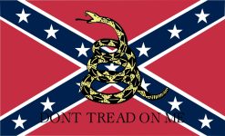 5in x 3in Gadsden Confederate ReBel Flag Magnet