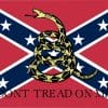 5in x 3in Confederate ReBel Gadsden Dont Tread On Me South Bumper Sticker Vinyl Window flag